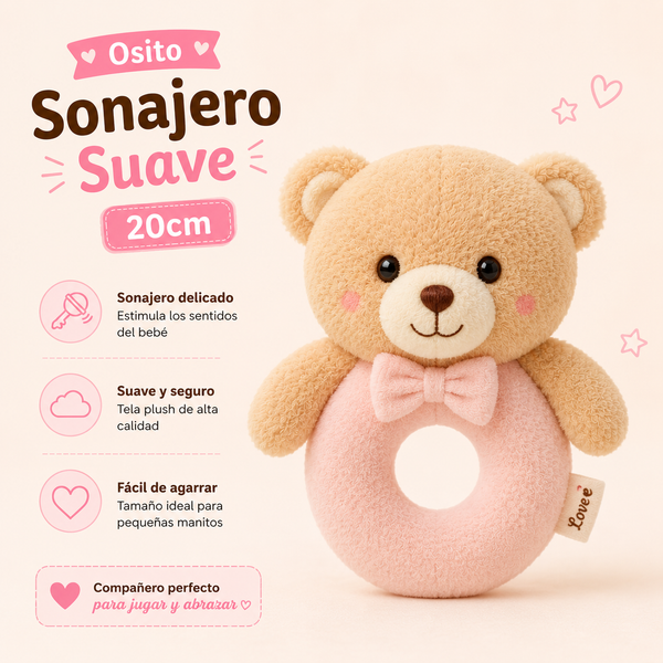 Soft Rattle Bear 20cm