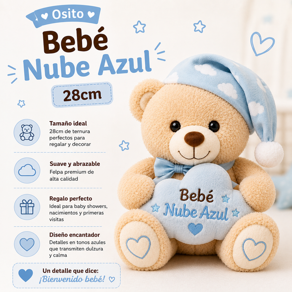 Baby Bear Blue Cloud 28cm